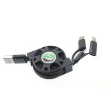 For iPhone 11 12 13 14 Pro Max SE Retractable USB Cable Charger Power Cord