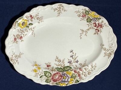 Vintage Crown Ducal China - Pattern: RYDAL - OVAL SERVING PLATTER - 12 1/4 