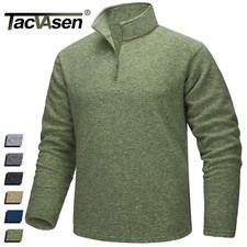 Men's 1/4 Zip Up Fleece Pullover Casual Lightweight Long Sleeve Warm Sweatshirt