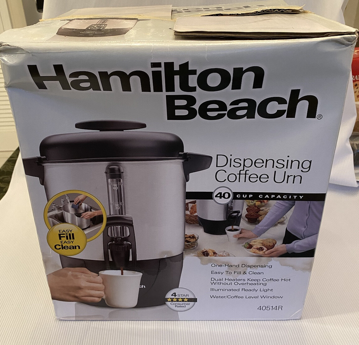 Hamilton Beach 40 Cup Coffee Urn and Dispenser, Silver, 40514R | eBay