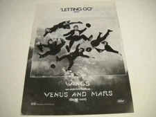 WINGS are Letting Go from VENUS AND MARS original 1975 CB Promo Poster Ad