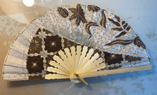 Fan Hand Bamboo Cloth White Handmade Indonesia New Avenico Summer Fashion 130