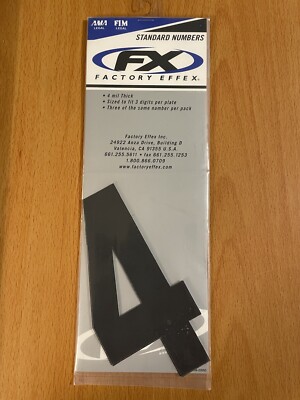 FACTORY EFFEX 6'' Standard Black Number  4 Part # 02-4454