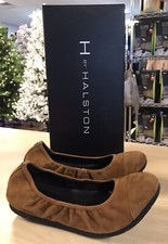 H by Halston Kaden Bark Suede Twist Flex Ballet Flats - 5 Medium