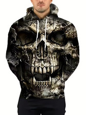 3D Skull Halloween All Over Print Hoodie