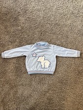 VTG 80S 90S KIDS BABY SWEAT SHIRT 24M INFANT Carters SWEATER CUTE BEAR 