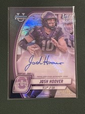 2024 Bowman Chrome U Josh Hoover Black Auto 10/10 1st Bowman TCU | JERSEY MATCH
