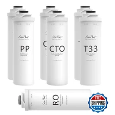 SimPure T1-400UV Tankless RO Water Filter System 1-Year Replacement Cartridge Se