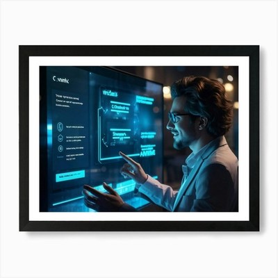 Ai Chatbot Interface Displaying A C Gerahmtes Wandbild Poster Leinwanddruck Bild