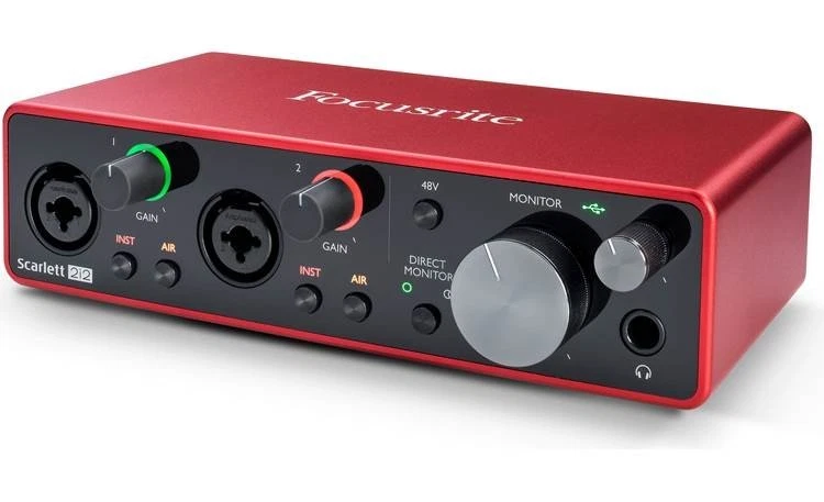 Focusrite 2i2 Scarlett 3° Generazione Interfaccia Audio USB - Rosso - Immagine 4 di 4