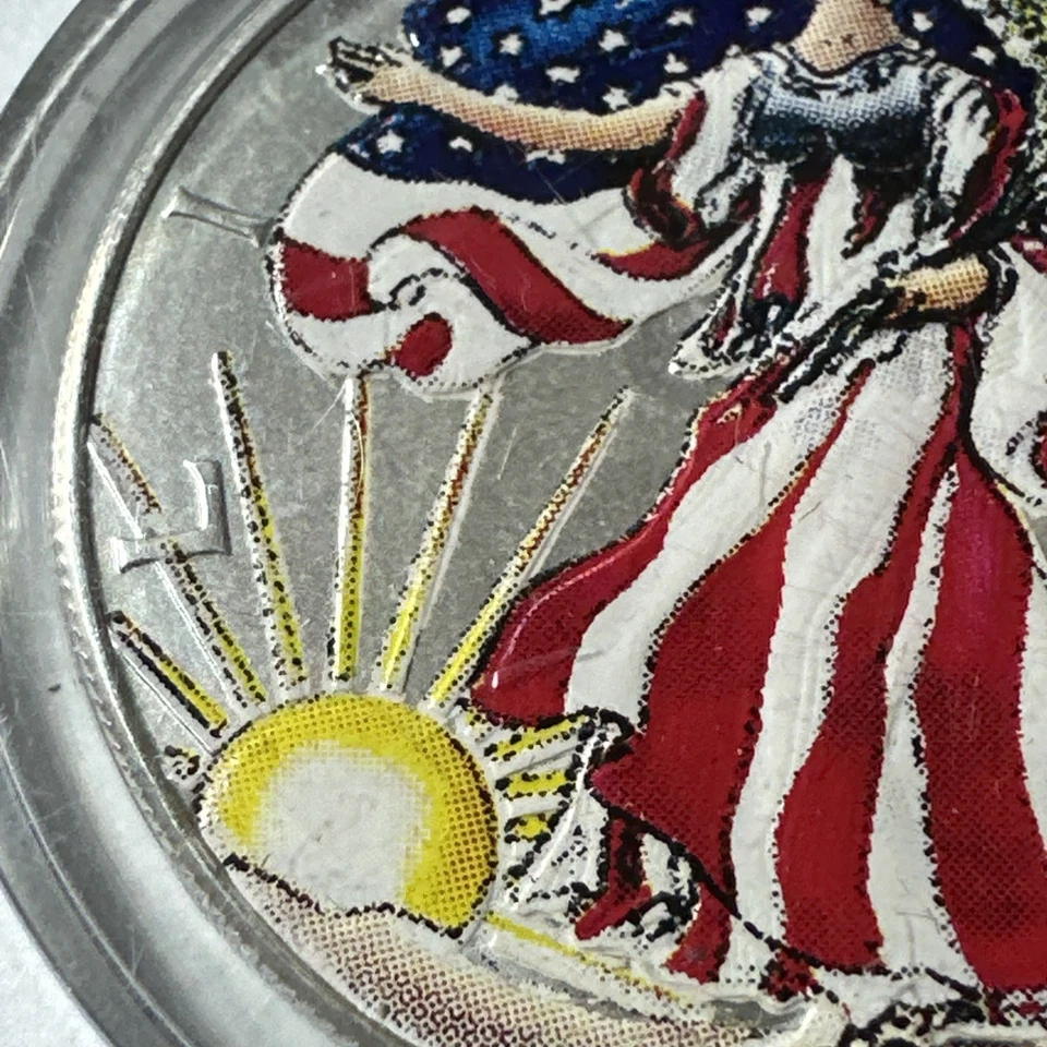 Large Colored Silver Dollar - Image 4 of 4