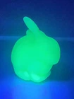 Vintage Fenton Uranium Custard Glass Bunny Rabbit