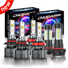 Fit Chevrolet tahoe 2007-2014 2015 6pcs LED Headlight Fog Light bulbs Combo