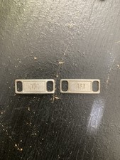 Air Force One shoe lace tags, Silver, 2pc, Engraved AF1