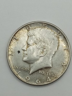 1964 Kennedy Half Dollar Silbermünze Natural Toning 900 Philadelphia selten USA