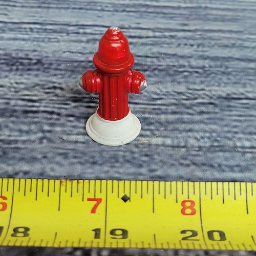 Pewter fire hydrant red/white made in Taiwan 