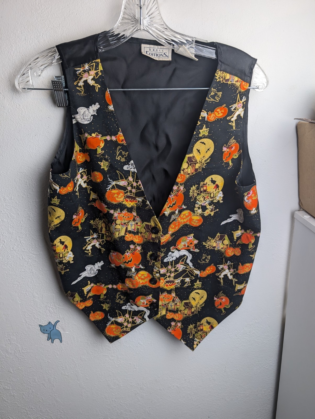 Vintage Basic Editions Witch Ghost Cat Haunted Pu… - image 1