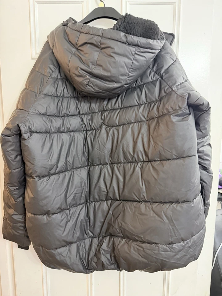 New HUNTER Original A-Line Puffer coat Jacket Hooded black Heavy size XL 18 - Image 4 of 4