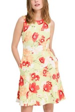 Vince Camuto Womens Printed Scuba Fit & Flare Dress 14 Green Multi - NWT