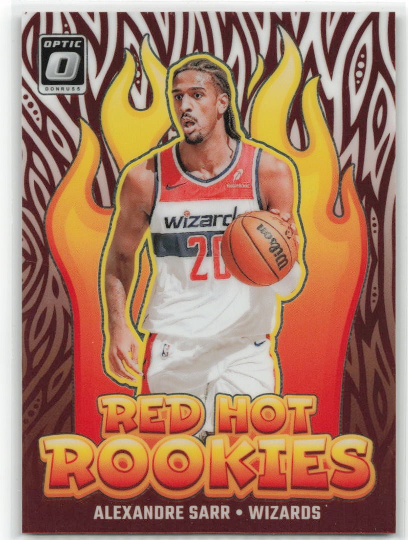 2024-25 Panini Donruss Optic Red Hot Rookies Alexandre Sarr #2 Wizards RC