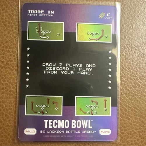 2026 Tecmo Bowl Bo Jackson Battle Arena Bonus Play BPL12 1st Edition