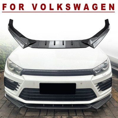 Front Bumper Lower Spoiler Splitter Lip Kit For VW Scirocco MK3.5 R 2015-18 2016