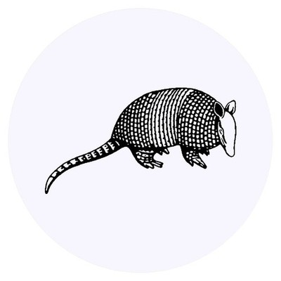 24 x 'Armadillo' Stickers -  for Crafts, Scrapbooking and Labelling (SK00000499)