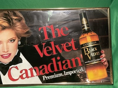 直筆サイン入り ブラック ベルベッツ CD3枚 BLACK VELVETS VTG 1984 The Velvet Canadian Black Velvet Whisky Hanging Mirror
