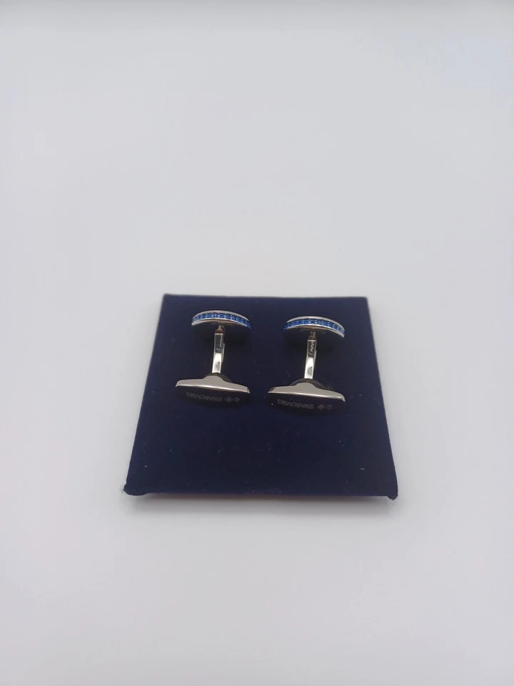 Swarovski Crystal The Water Element Cufflinks, Blue, Rhodium Plated - Image 3 of 4