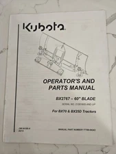 Kubota Bx2767 Blade Owners Manual Book