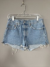 Levi's 501 Jean Women s Size 27 Blue Cut Off Denim Shorts Button Fly