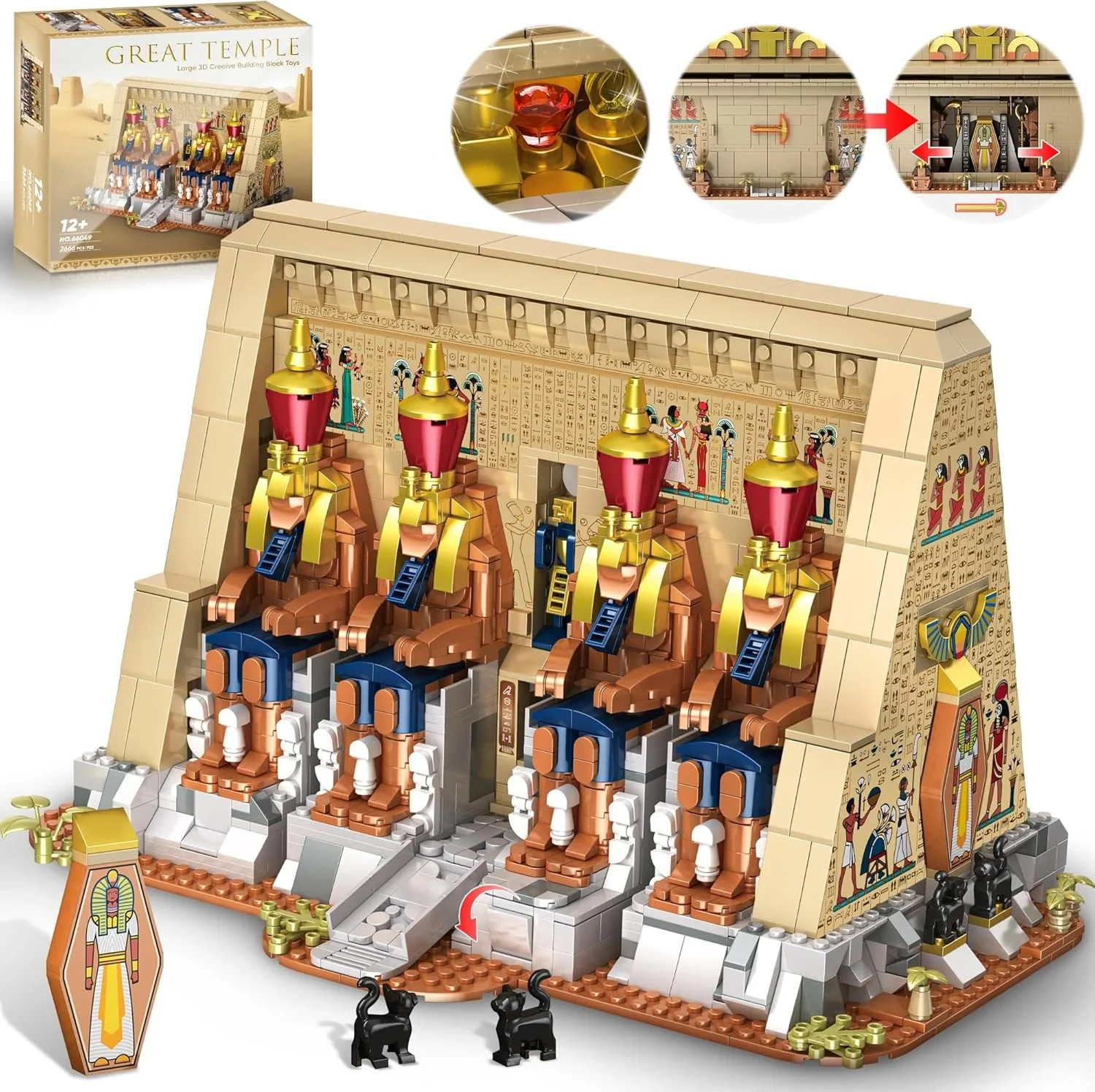 Tok Moc Ancient Egyptian Temple Architecture Building Blocks Set 2568pcs NEW!!!