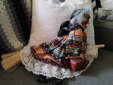 Vtg Kitchen Witch 16" Tall