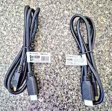 2 MICRO HDMI D/MALE TO HDMI A/MALE RASPBERRY PI HIGH SPEED CABLES - 3 FEET - NEW