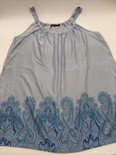 Lauren Ralph Lauren Dress Women XL Blue Striped Blue Logo Embroidered .#40879