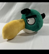 Angry Birds Hal Toucan Green Bird Plush 8 X14" NO SOUND Closed Beak Commonwealth