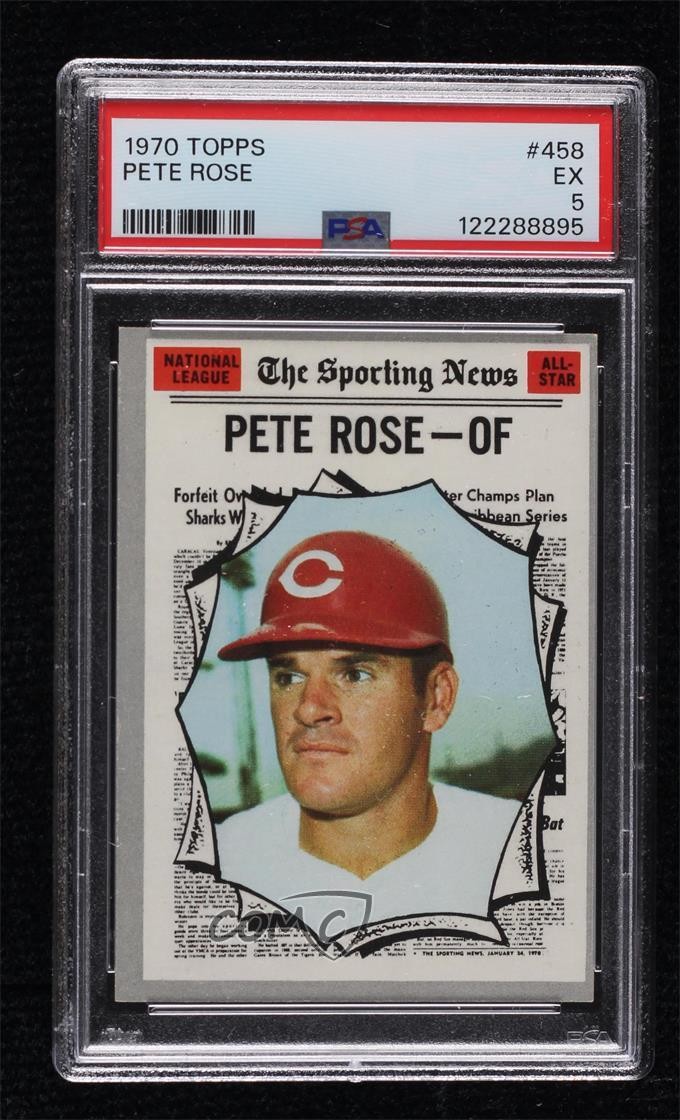 1970 Topps All Star Pete Rose #458 PSA 5 0sa0