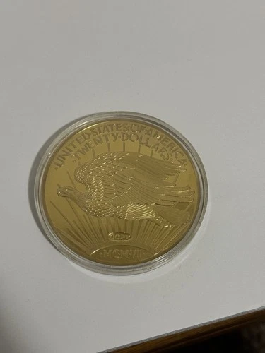 Gold Plated $20 Coin Copy Liberty United States