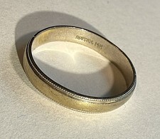 14K Yellow Gold Simple Band Ring   Size 9   3.05g  3mm Width Marked 14K Bristol