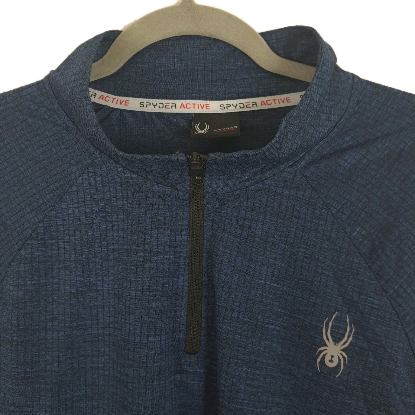 Spyder Active ProWeb Quarter Zip Pullover Blue Me… - image 2
