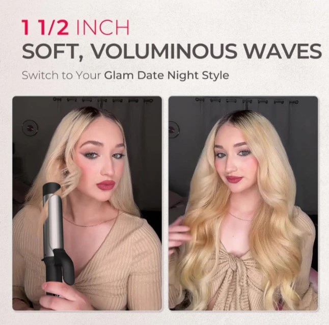 TYMO Curling Iron Set - 3 in 1 Ceramic Hair Curler 1/2, 1, 1 1/2 Inch - Image 3 of 4