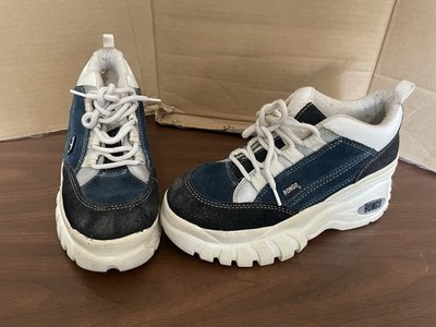 Vintage 90s Y2K Bongo Suede Platform Chunky Shoes Women's 8M