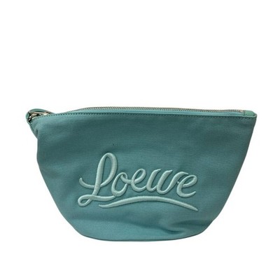 LOEWE Kosmetiktasche mit gesticktem Logo mintgrün Clutch Damen authentisch
