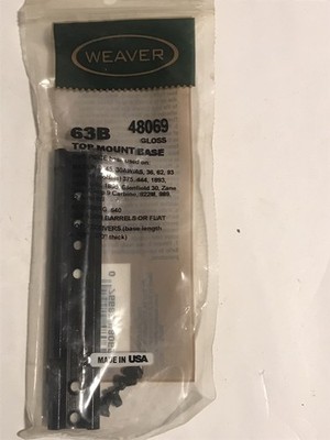 Weaver #63B Detachable Top Mount Base Marlin/Mossberg/Western Field Black 48069
