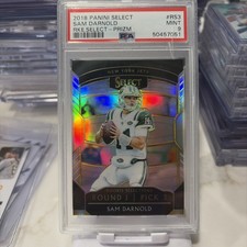 2018 Panini Select Sam Darnold #RS-3 Silver Prizm Rookie Selections PSA 9 Jets