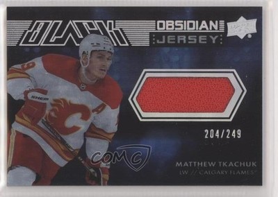 2021-22 SPx UD Black Obsidian Jersey 204/249 Matthew Tkachuk #OJ-MT 12el