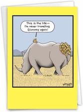 - 1 Humorous All Occasions Blank Greeting Card W/ 5 X 7 Inch Envelope - Funny Fr