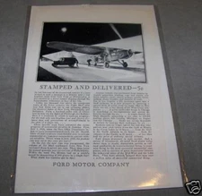 Vintage Ad Advertisement FORD MOTOR COMPANY Old Paper Art