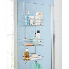 3 Tier Chrome Shower Caddy Bathroom Hanging Storage Rack Shelf