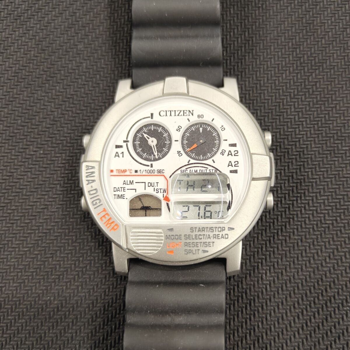 Citizen x BEAMS Retro Ana-Digi Temp Silver Stainless Steel Citizen x BEAMS Retro Ana-Digi Temp Silver Stainless Steel